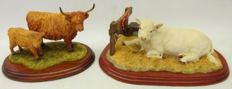 Border Fine Arts figure, 'Shcarolais Bull (Lying)',