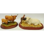 Border Fine Arts figure, 'Shcarolais Bull (Lying)',