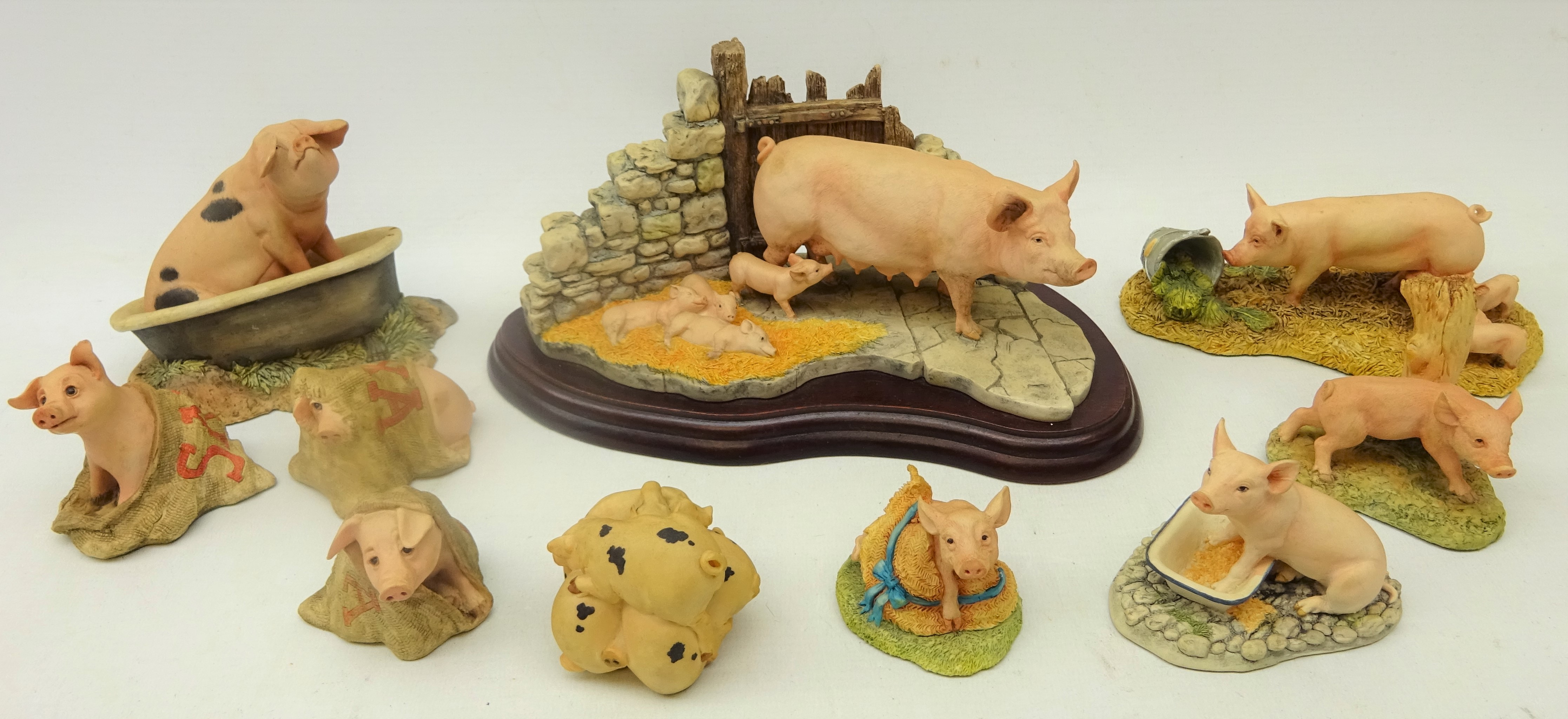 Border Fine Arts group of pigs 'Last to Finish',