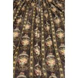 Pair Sanderson type curtains (W220cm, Drop - 211cm) another two pairs (W124, Drop - 234cm),