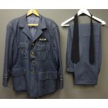 RAF/RFC Wing Commander blue jacket with RFC badge and a pair of RAF trousers (2)