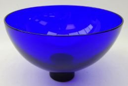 Gillies Jones of Rosedale blue footed glass bowl,