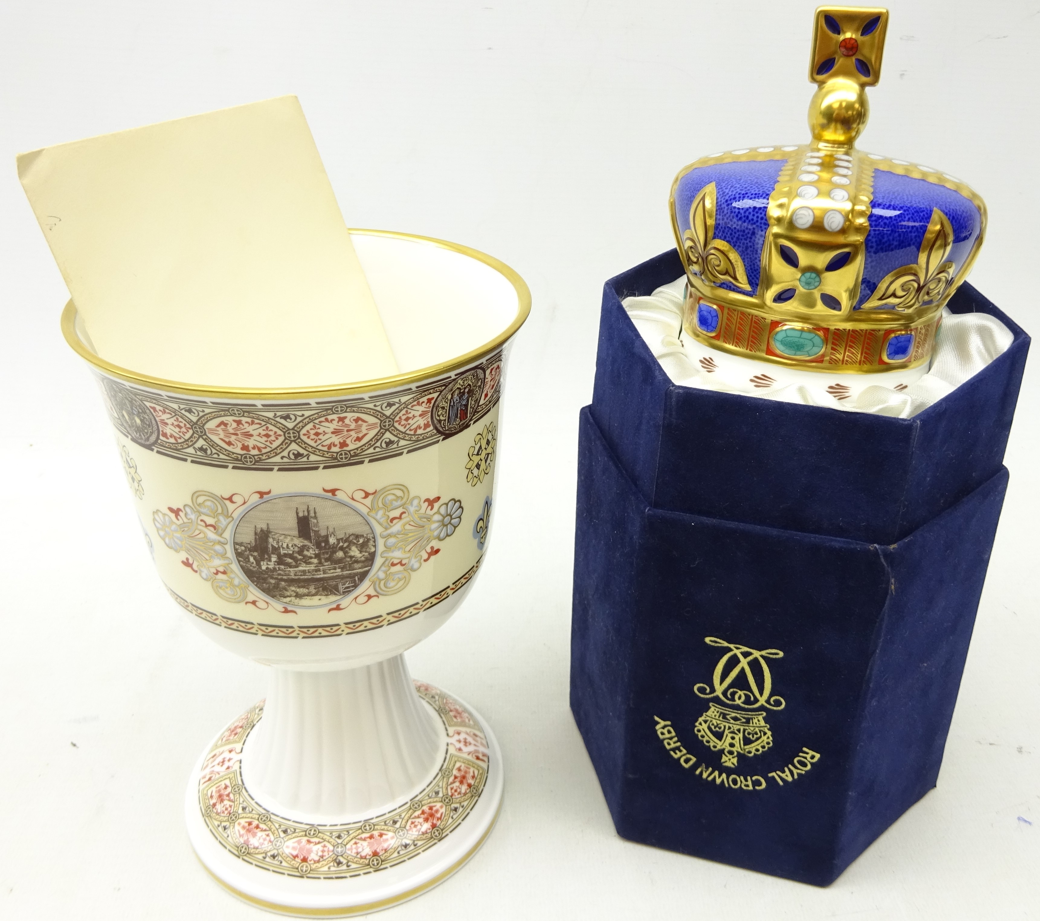 Royal Crown Derby limited edition 'One Hundred Royal Years' paperweight, gold stopper,