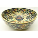 Iznik polychrome pottery bowl,