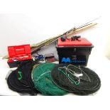 Collection of Coarse Fishing tackle including Daiwa, Mitchell & other reels, box seat, rods,