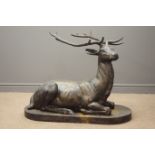 Bronzed relumbent Stag H80cm,