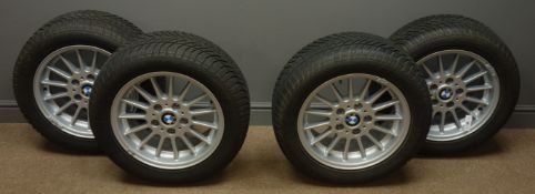 Four BMW 3 Series 16 " Alloys, with Goodyear Eagle Ultra Grip tyres,