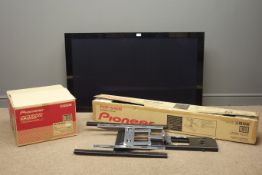 Pioneer 'PDP-5080XD' plasma television with Pioneer 'S-DV222 speakers and surround sound with wall