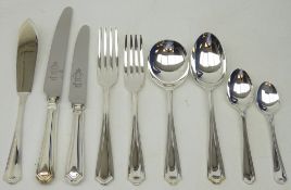 Canteen of silver-plated cutlery,