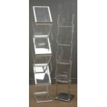 Aluminium framed concertina folding A4 brochure stand, (H150cm),