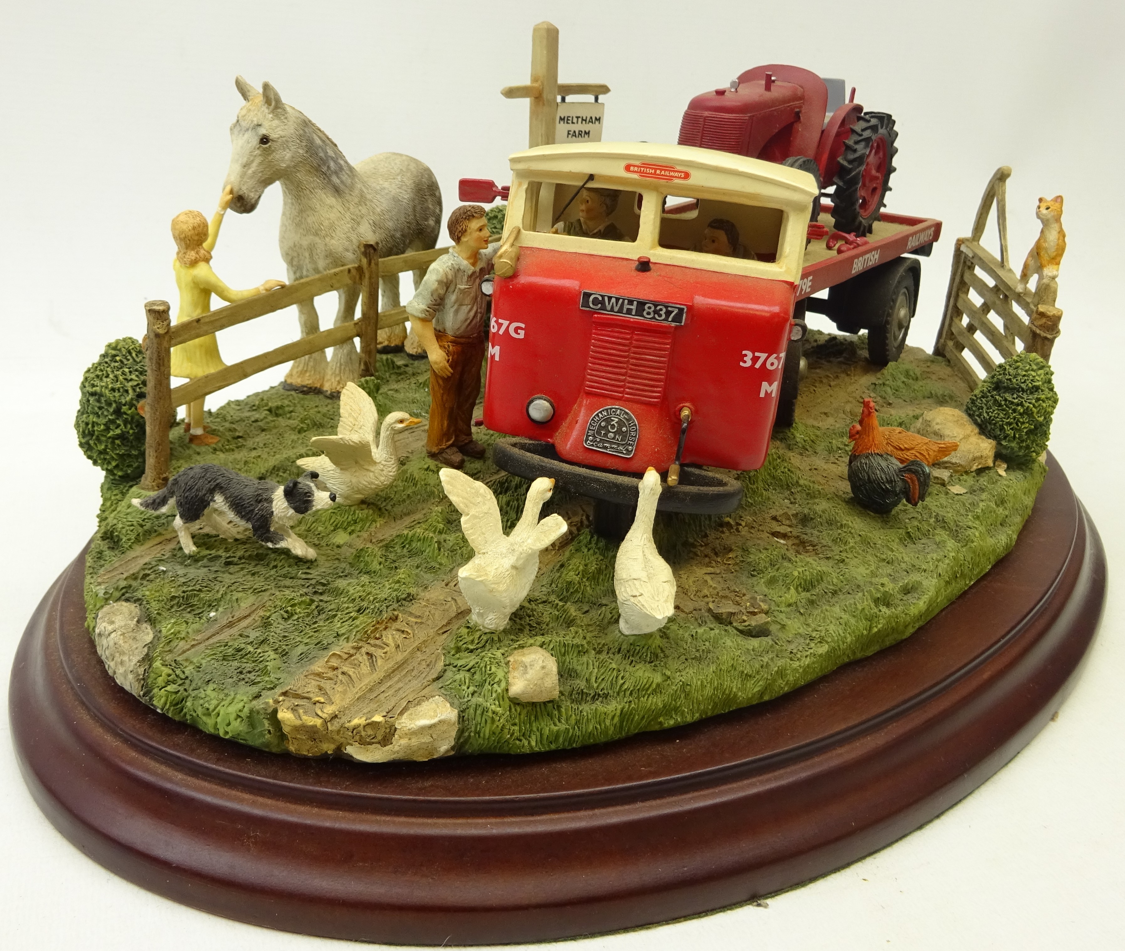 Country Artists large group of a Tractor on a trailer 'A New Beginning' by Vaughan Williams, - Image 3 of 4