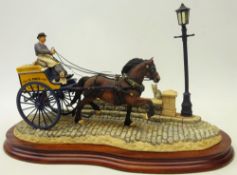 Border Fine Arts limited edition group of a Horse Drawn delivery cart 'Delivered Warm' no.