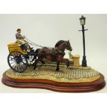 Border Fine Arts limited edition group of a Horse Drawn delivery cart 'Delivered Warm' no.
