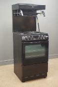 Newworld 'NW 55THLG, 444440158' freestanding gas cooker, black finish, W55cm, H144cm,