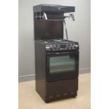 Newworld 'NW 55THLG, 444440158' freestanding gas cooker, black finish, W55cm, H144cm,