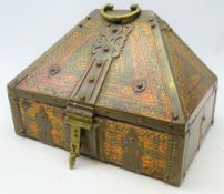 Early 20th century South Indian Malabar box, with all over painted decoration,