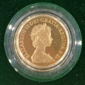 1980 proof sovereign, with certificate,