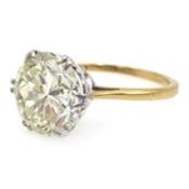 18ct gold diamond solitaire ring, hallmarked diamond approx 4.