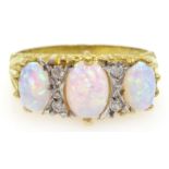 Silver-gilt opal ring Condition Report size R-S<a href='//www.davidduggleby.