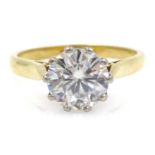 18ct gold diamond solitaire ring approx 1.