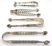 Pair of George III silver sugar nips, probably Stephen Adams II,