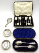 Victorian silver Chistening spoon and fork,