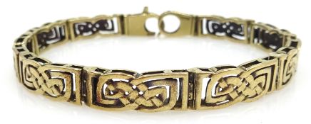 9ct gold Greek key link bracelet 18.6gm Condition Report <a href='//www.