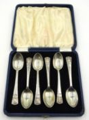 Set of six silver Coronation spoons by R Bond & Co,