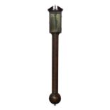 George III mahogany mercury stick barometer,