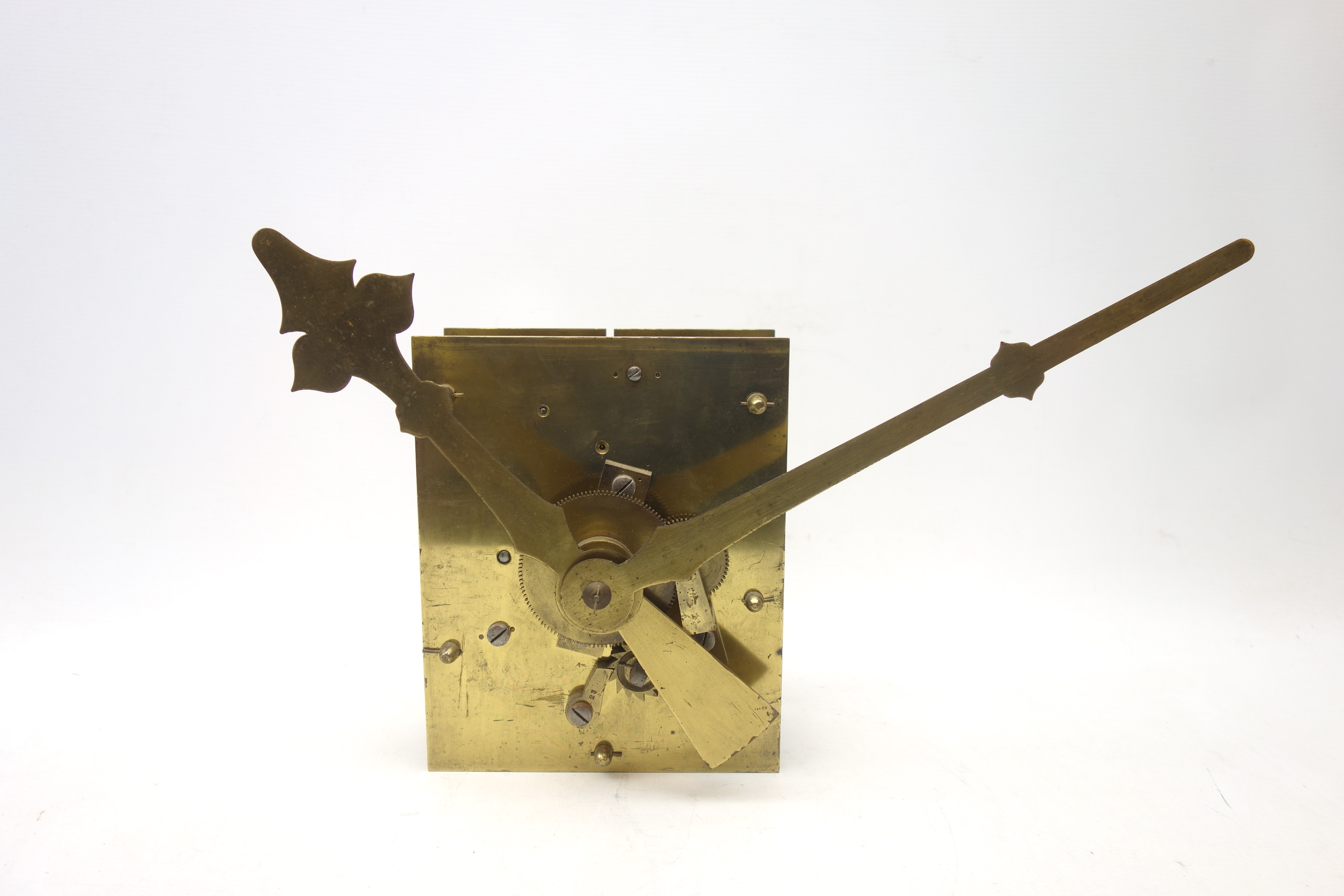 19th century brass drop dial tavern/gallery clock movement signed verso 'Vulliamy London No. - Bild 3 aus 8