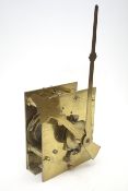 19th century brass drop dial tavern/gallery clock movement signed verso 'Vulliamy London No.