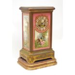 Early 20th century gilt metal mantel clock,