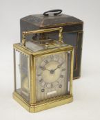 19th century brass carriage clock attributed to 'Paul Garnier of Paris',