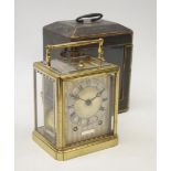 19th century brass carriage clock attributed to 'Paul Garnier of Paris',
