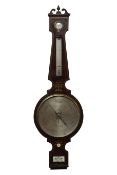 19th century rosewood mercury four dial barometer,