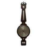 19th century rosewood mercury four dial barometer,