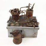 Two large paraffin ? stoves and a blowtorch rusty G-