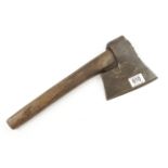 A small French R/H side axe with unclear makers mark and 6" edge G