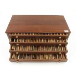 An original craftsman's kit of 136 carving tools in 4 drawer mahogany chest G to G+