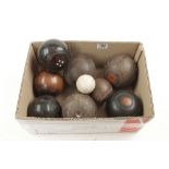 Eight lignum bowls G-