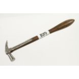 An 18c gents strapped claw hammer with slender beech handle,