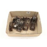 Six STANLEY block planes etc some rust G