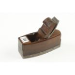 An unusual rosewood smoother by CHARLES & Co Warranted with heavy steel sole and scrolled wedge G+