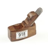A 3 1/2" miniature beech smoother by MATHIESON with scrolled wedge G