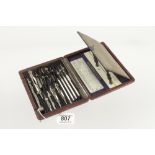 A German silver drawing set by STANLEY London incl.