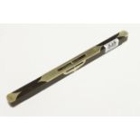 A 12" ebony and brass level by MARPLES with side views G