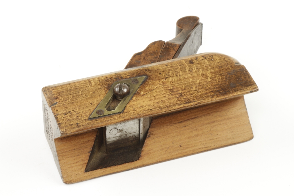 A beech sliding box type chamfer plane with scrolled wedge G+ - Image 3 of 3
