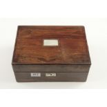 An empty rosewood box 12" x 9" x 5" with mother of pearl inlays for restoration G