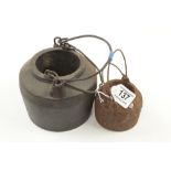 Two cast iron glue pots G