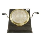 A rare desk top model "Lord's Calculator No 12" slide rule by ELLIOTT Bros London with 9" silvered